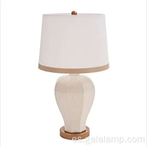 Elegante lámpara de mesa de cerámica clásica americana